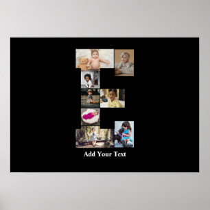 Ontwerp je eigen letter E fotocollage Poster