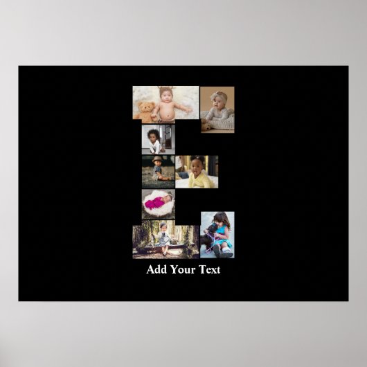Ontwerp je eigen letter E fotocollage Poster (Voorkant)