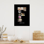 Ontwerp je eigen letter F fotocollage Poster (Keuken)