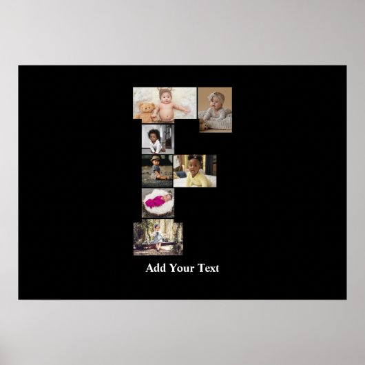 Ontwerp je eigen letter F fotocollage Poster (Voorkant)