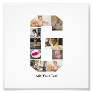 Ontwerp je eigen letter G fotocollage Foto Afdruk