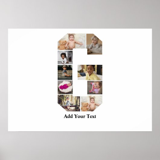 Ontwerp je eigen letter G fotocollage Poster (Voorkant)