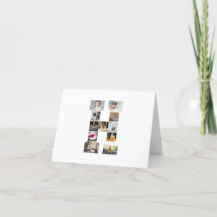 Ontwerp je eigen letter H Fotocollage Bedankkaart