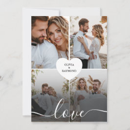 Ontwerp je eigen liefde collage fotografie aankondiging