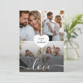 Ontwerp je eigen liefde collage fotografie aankondiging (Staand voorkant)