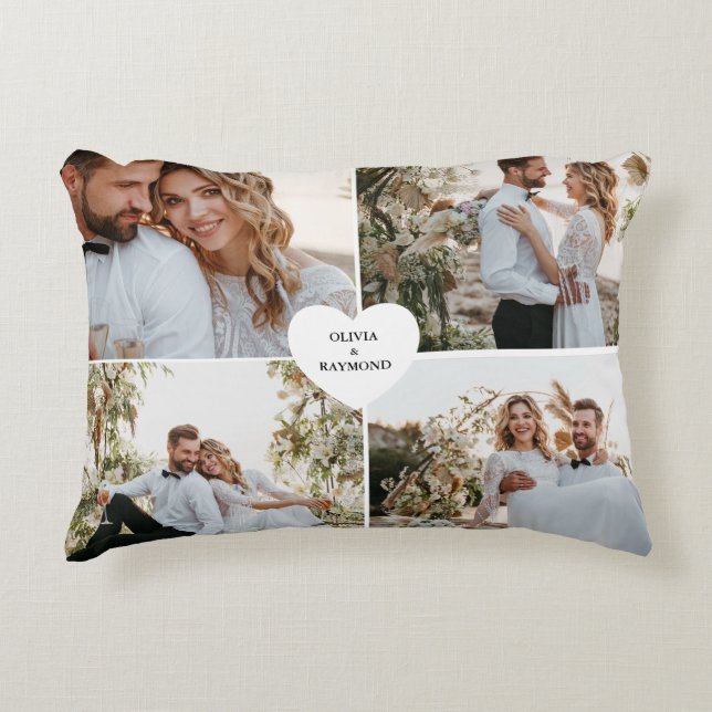 Ontwerp je eigen liefde collage fotografie accent kussen (Voorkant)