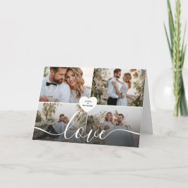 Ontwerp je eigen liefde collage fotografie bedankkaart