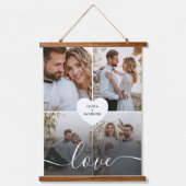 Ontwerp je eigen liefde collage fotografie hangend wandkleed (Voorkant)