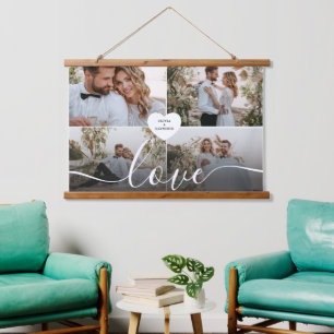 Ontwerp je eigen liefde collage fotografie hangend wandkleed