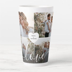 Ontwerp je eigen liefde collage fotografie latte mok