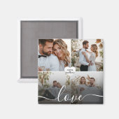 Ontwerp je eigen liefde collage fotografie magneet (Voorkant / Achterkant)
