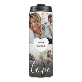 Ontwerp je eigen liefde collage fotografie thermosbeker