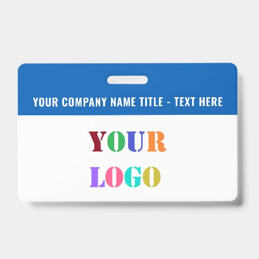Ontwerp Je Eigen Logo of Foto Naam Zakelijk Badge (Voorzijde)