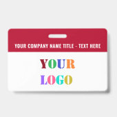 Ontwerp Je Eigen Logo of Foto Naam Zakelijk Badge (Achterkant)