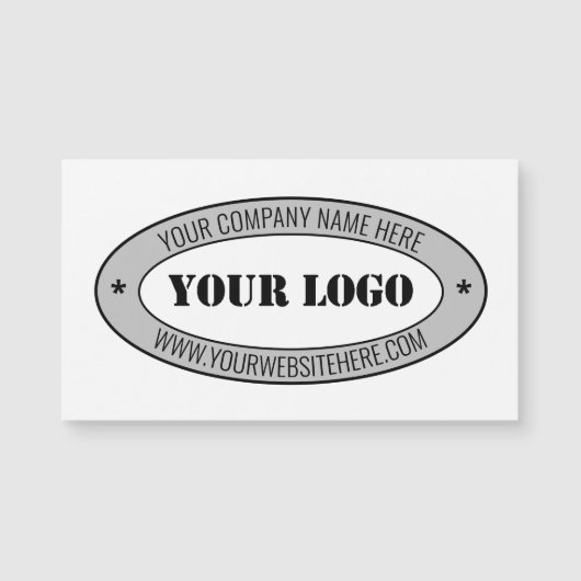 Ontwerp je eigen magnetisch Visitekaartje met Logo (Voorkant)