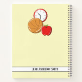 Ontwerp je eigen Naam School schets notities Geel Notitieboek (Achterkant)