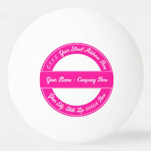 Ontwerp je eigen naam Tekst Ping Pong Ball Sjabloo