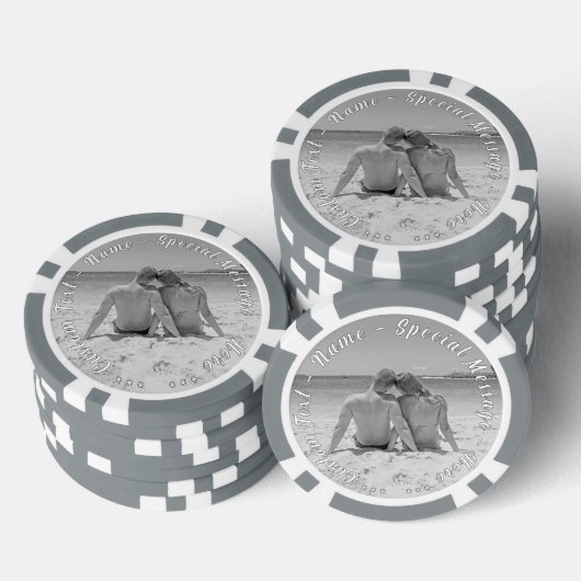 Ontwerp je eigen Photo Poker Chips met aangepaste  (Opstapeling)