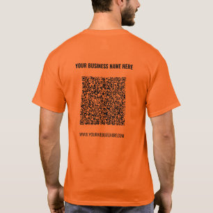 Ontwerp je eigen QR Code en Tekst Business T-Shirt