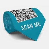 Ontwerp Je Eigen QR-code en Tekst Das Voorbeeld (Opgerold)