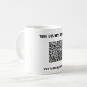 Ontwerp Je Eigen QR Code Koffiemok Aangepaste Teks (Voorkant links)