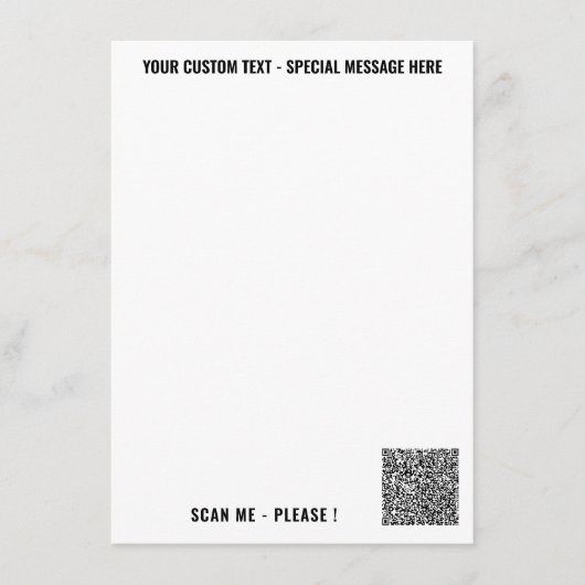 Ontwerp Je Eigen QR Code Menu Voorbeeld Aangepaste (Voorkant)