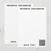 Ontwerp Je Eigen QR Code Menu Voorbeeld Aangepaste (Voorkant / Achterkant)