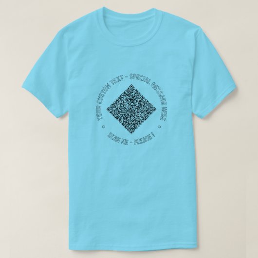 Ontwerp je eigen QR-code T-shirt met aangepaste te (Design voorkant)