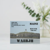 Ontwerp je eigen QSL HAM Radio Operator Vuurtoren Briefkaart (Staand voorkant)