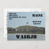 Ontwerp je eigen QSL HAM Radio Operator Vuurtoren Briefkaart (Voorkant / Achterkant)