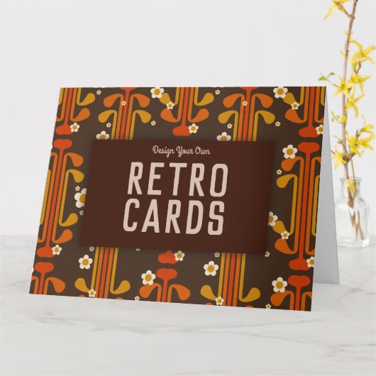 Ontwerp je eigen Retro Kaarten! Kaart (Gele Bloem)