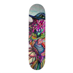 Ontwerp Je Eigen Skateboard Fantasie Vogel in Vluc