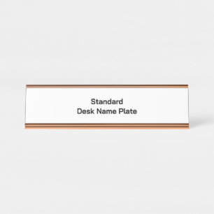 Ontwerp Je Eigen Standaard Rosé Goud Bureau Naambordje