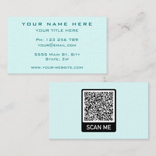 Ontwerp je eigen Visitekaartje met QR Code (Voorkant / Achterkant)