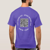 Ontwerp je grappige QR-code T-shirt met aangepaste (Achterkant)