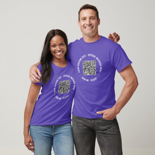 Ontwerp je grappige QR-code T-shirt met aangepaste (Unisex)