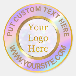 Ontwerp Jouw Eigen Aangepaste Moderne Logo Zakelij Ronde Sticker