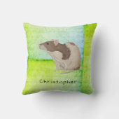 Ontwerp Jouw naam Rat. toevoegen Kussen (Achterkant)