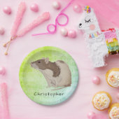 Ontwerp Jouw naam Rat. toevoegen Papieren Bordje (Feest)