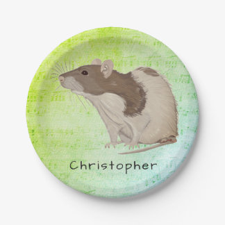 Ontwerp Jouw naam Rat. toevoegen Papieren Bordje