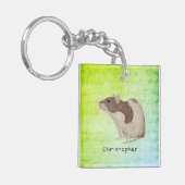 Ontwerp Jouw naam Rat. toevoegen Sleutelhanger (Voorkant Links)