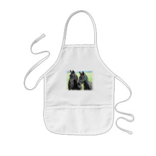 Ontwerp kinderpron voor zwarte paarden kinder schort