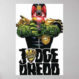 ontwerp-kunst van de rechter dredd poster
