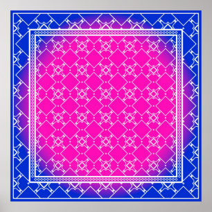Ontwerp met abstract door de hand getrokken geomet poster