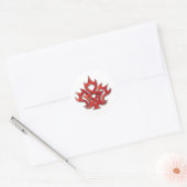 Ontwerp met aple Leaf Ronde Sticker (Envelop)