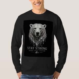 Ontwerp met citaat over ijsbeer die sterk blijft � t-shirt