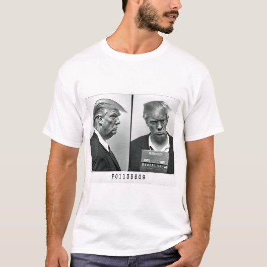 Ontwerp met Donald Trumps mok shot. T-shirt (Voorkant)
