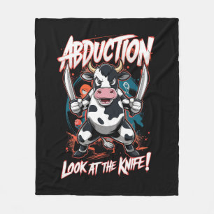 Ontwerp met een Koe karakter Fleece Deken