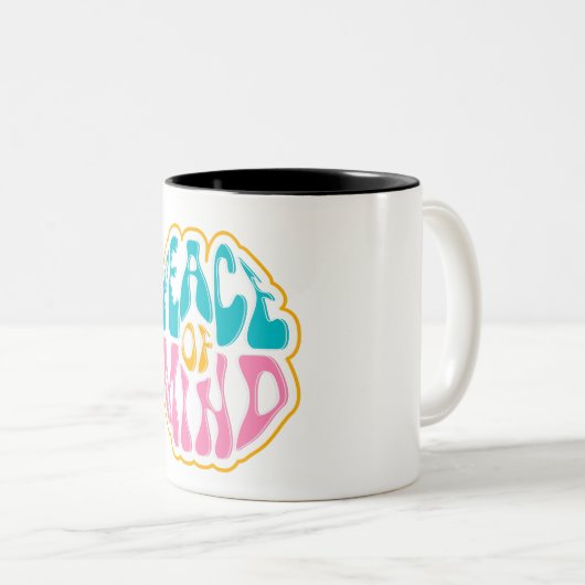 Ontwerp met gemoedsrust tweekleurige koffiemok (Voorkant rechts)