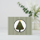 Ontwerp met kerstboomstructuur voor groene strepen feestdagenkaart (Staand voorkant)